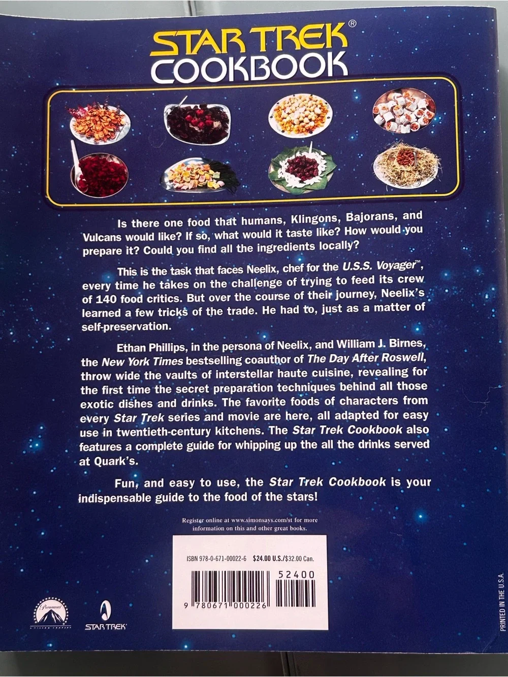 The Star Trek Cook Book - Vintage 1998